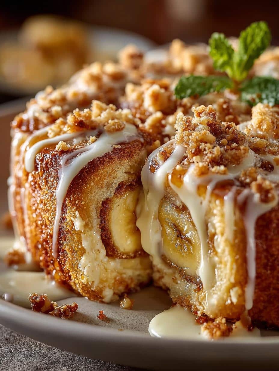 Banana Pudding Rolls with Luscious Vanilla Pudding - Banana Pudding Rolls with - additional detail