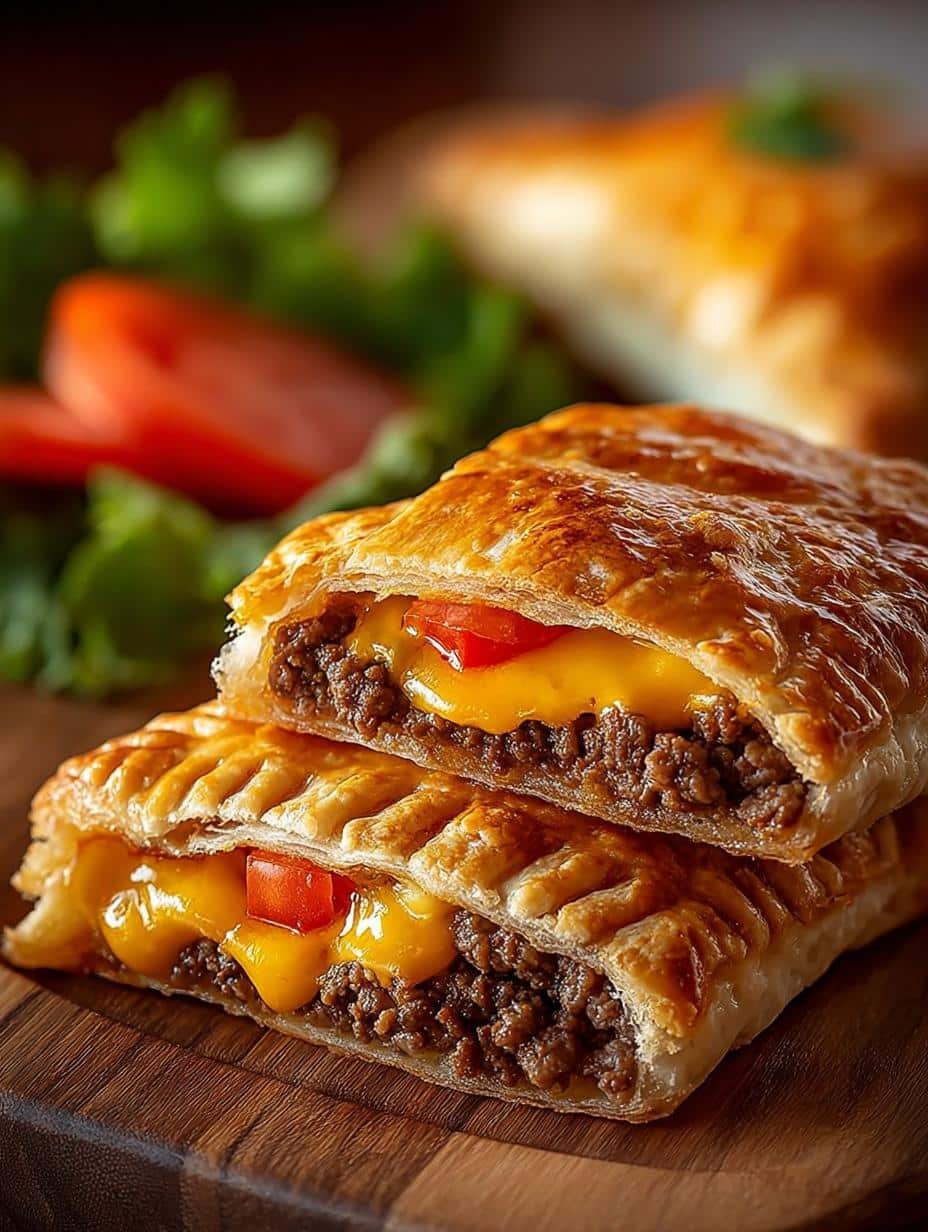 Cheeseburger Pockets: 8 Flaky Hand Pies You'll Love - Cheeseburger Pockets - main visual representation