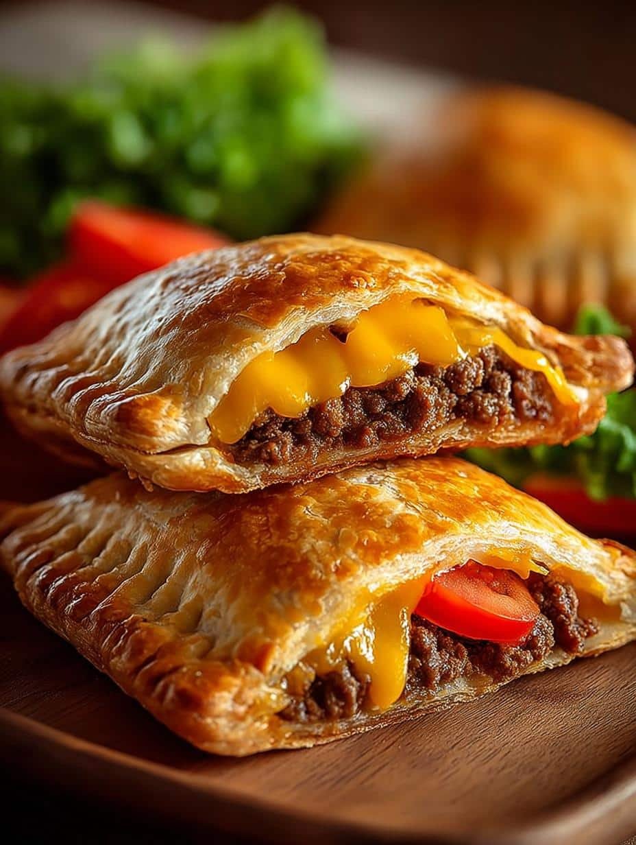 Cheeseburger Pockets: 8 Flaky Hand Pies You'll Love - Cheeseburger Pockets - additional detail