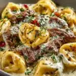 Cheesesteak Tortellini Creamy Provolone