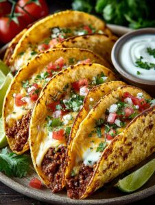 Cheesy Oven Baked Tacos