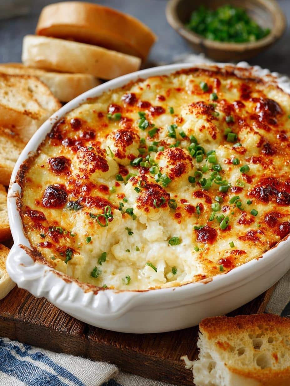 Cheesy Roasted Cauliflower Dip
