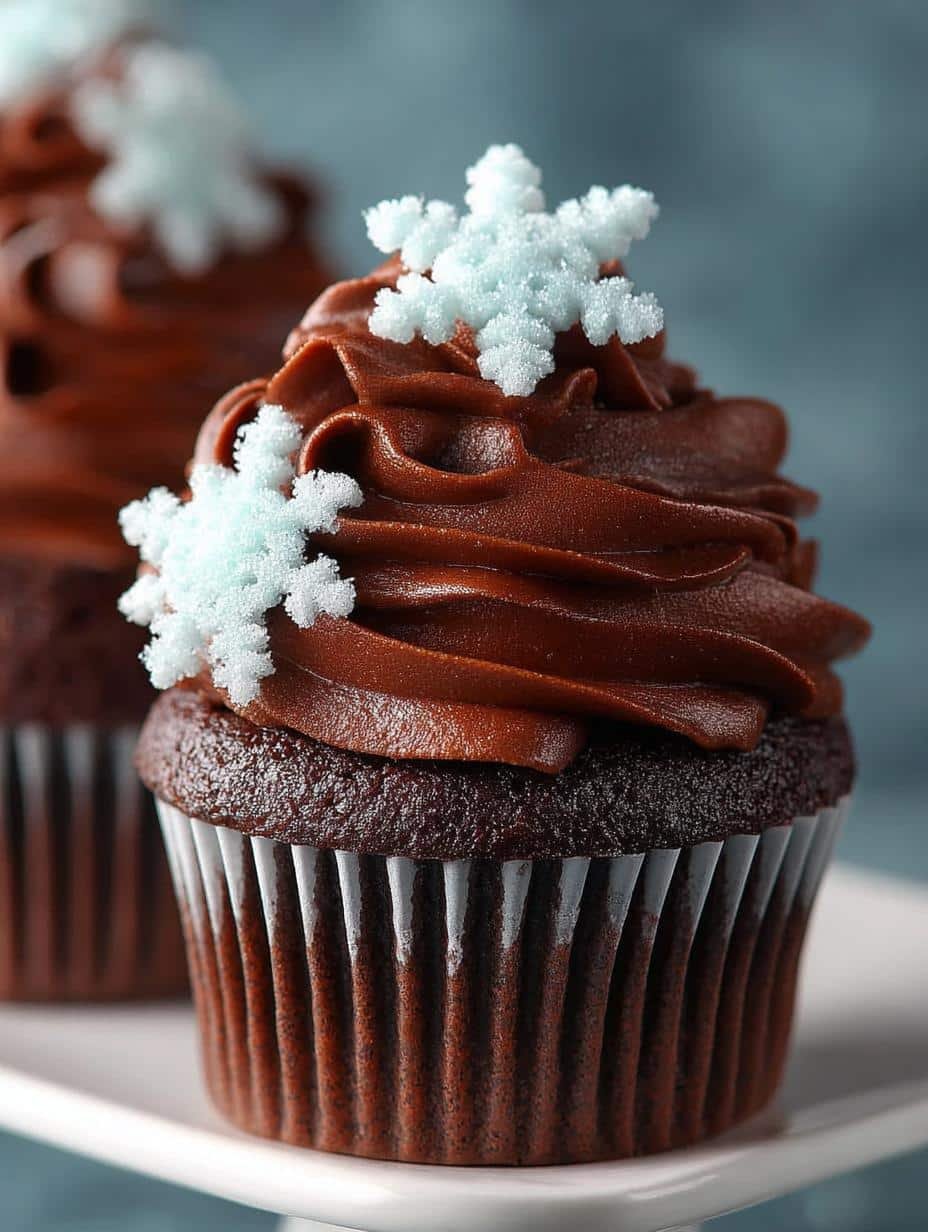 Chocolate Cupcakes with Vanilla