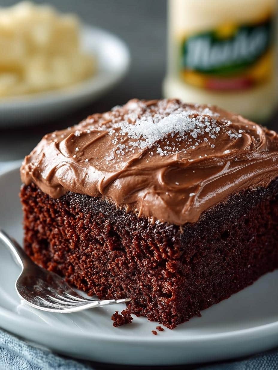 Delicious Chocolate Mayonnaise Sheet Cake Recipe - Chocolate Mayonnaise Sheet Cake - additional detail