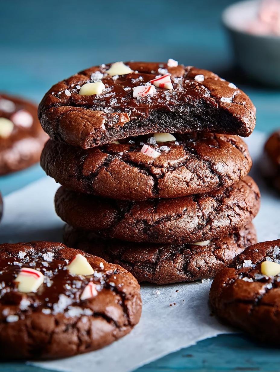 Chocolate Peppermint Brownie Cookies: 24 Festive Treats 3 Chocolate Peppermint Brownie Cookies: 24 Festive Treats - Chocolate Peppermint Brownie Cookies - additional detail