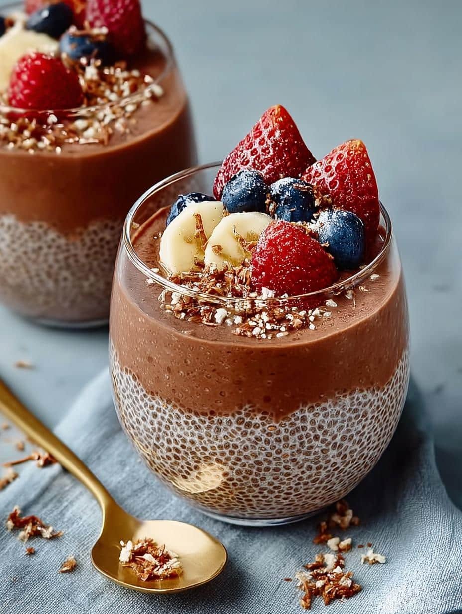 Irresistible Chocolate Yogurt Chia Pudding Delight - Chocolate Yogurt Chia Pudding - main visual representation