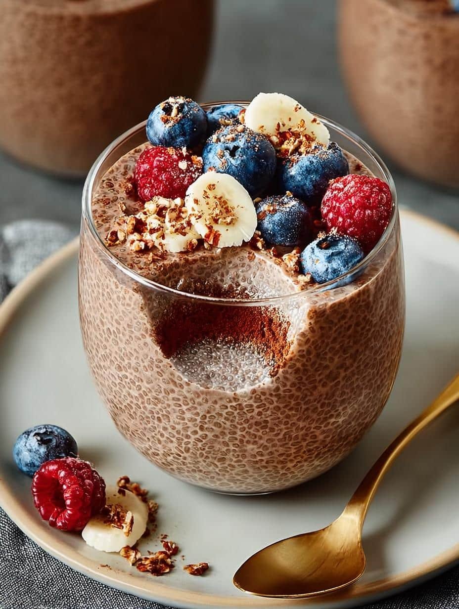 Irresistible Chocolate Yogurt Chia Pudding Delight - Chocolate Yogurt Chia Pudding - additional detail