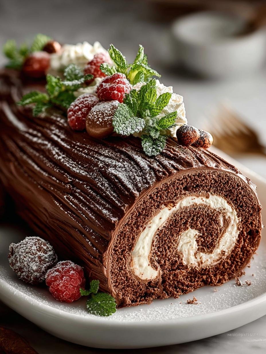 Chocolate Yule Log Cake: 12 Steps to Holiday Perfection 2 Chocolate Yule Log Cake: 12 Steps to Holiday Perfection - Chocolate Yule Log Cake - main visual representation