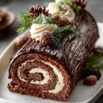 Chocolate Yule Log Cake