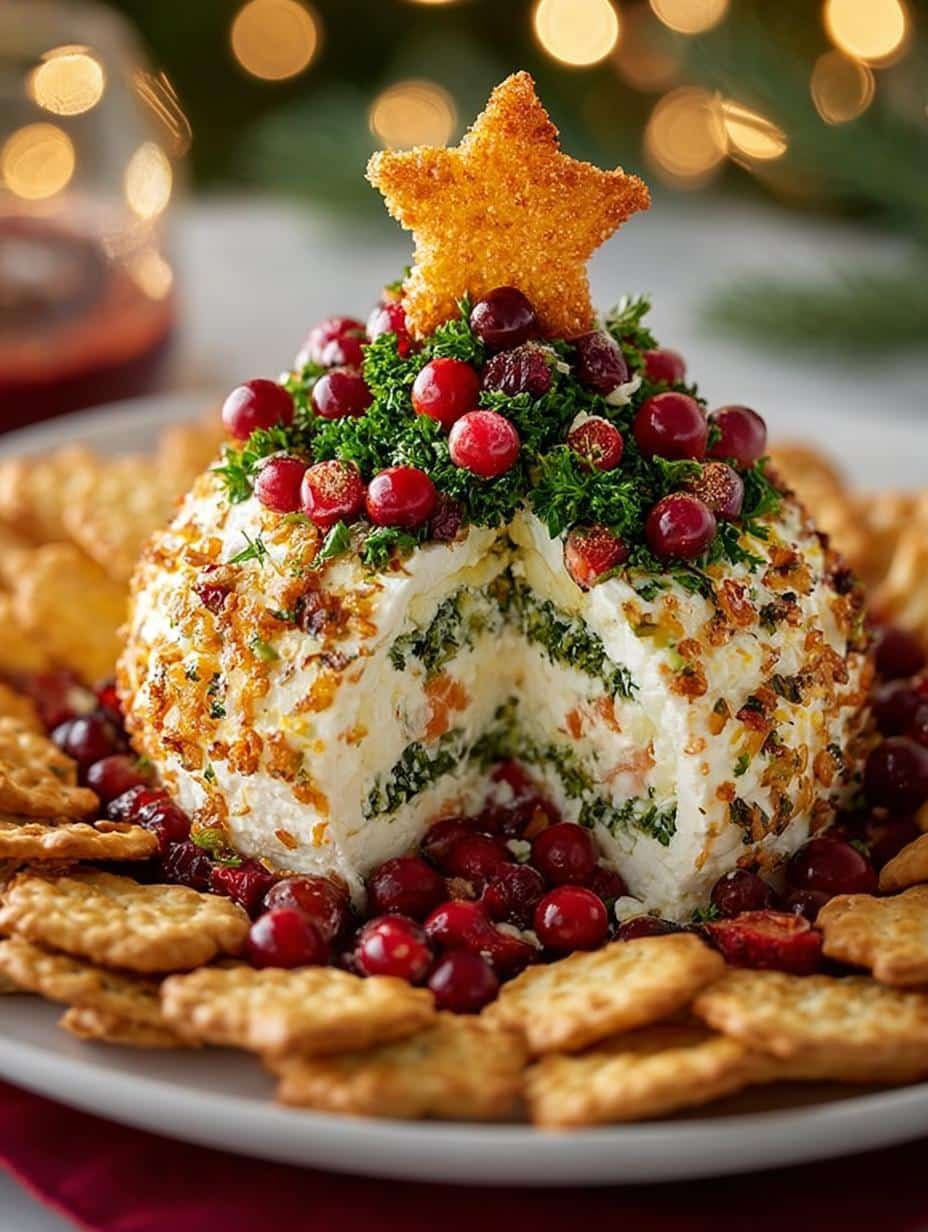 Christmas Tree Cheese Ball: A Festive Holiday Treat - Christmas Tree Cheese Ball - additional detail
