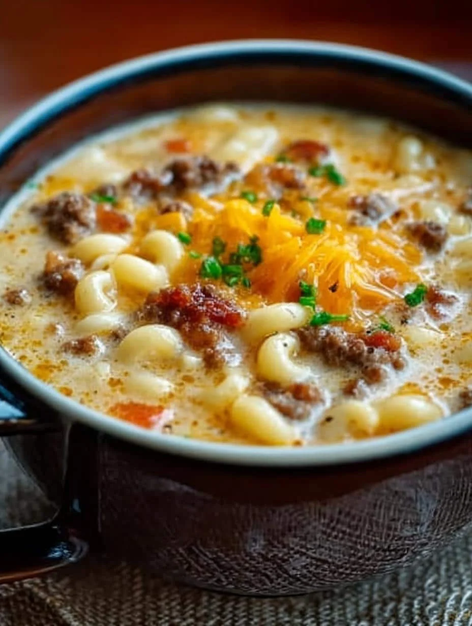 Cozy Cheeseburger Macaroni Soup: 7 Steps to Comfort - Cozy Cheeseburger Macaroni Soup - main visual representation