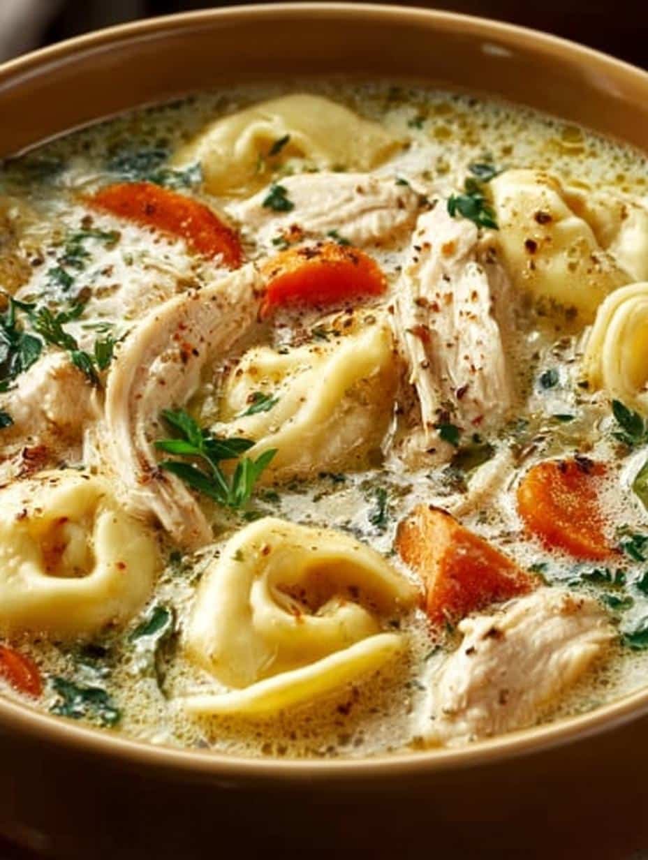 Creamy Chicken Tortellini Soup