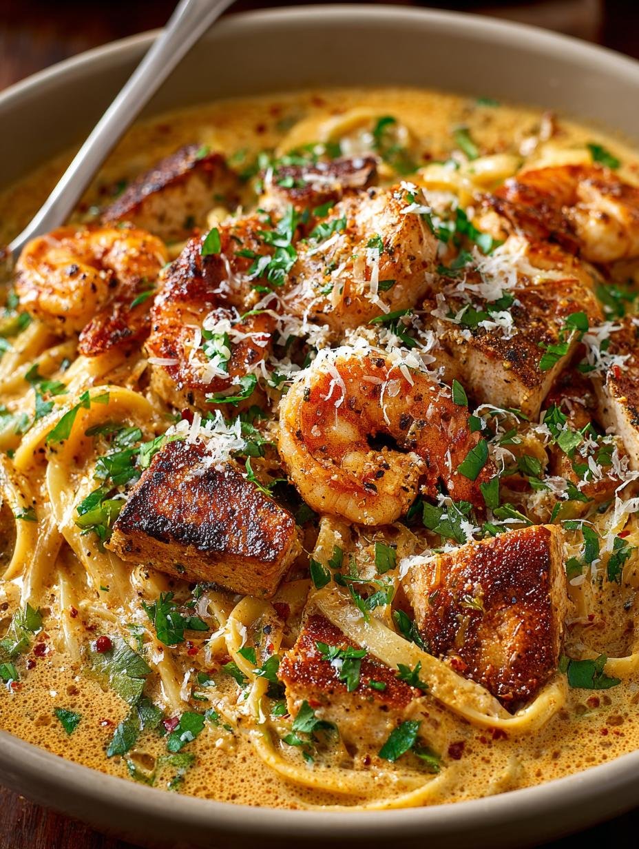 Creamy One Pot Cajun Chicken Linguine Delight - Creamy One Pot Cajun - additional detail