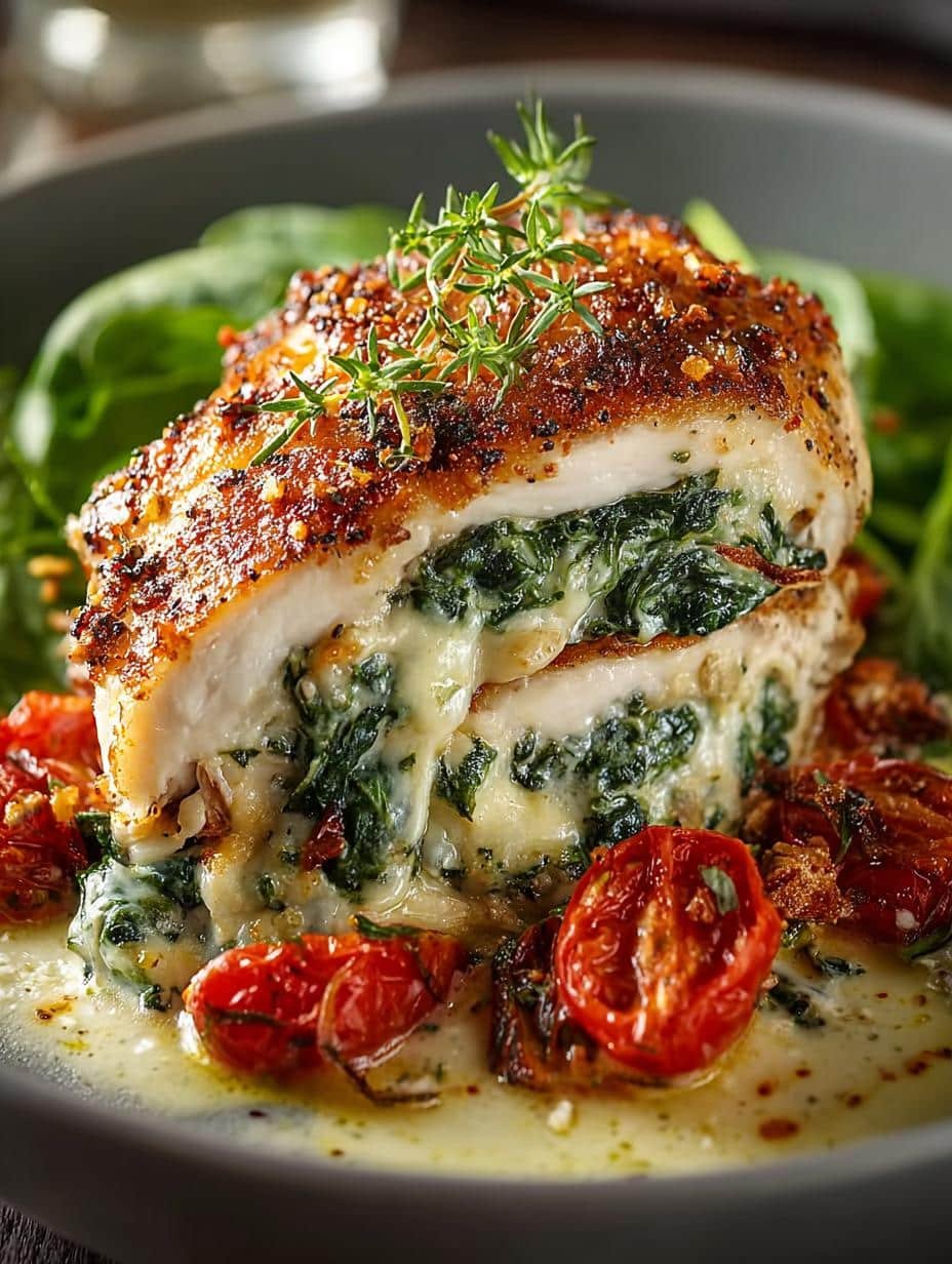 Creamy Spinach Cheese Stuffed Chicken Breasts Recipe 2 Creamy Spinach Cheese Stuffed Chicken Breasts Recipe - Creamy Spinach Cheese Stuffed - main visual representation