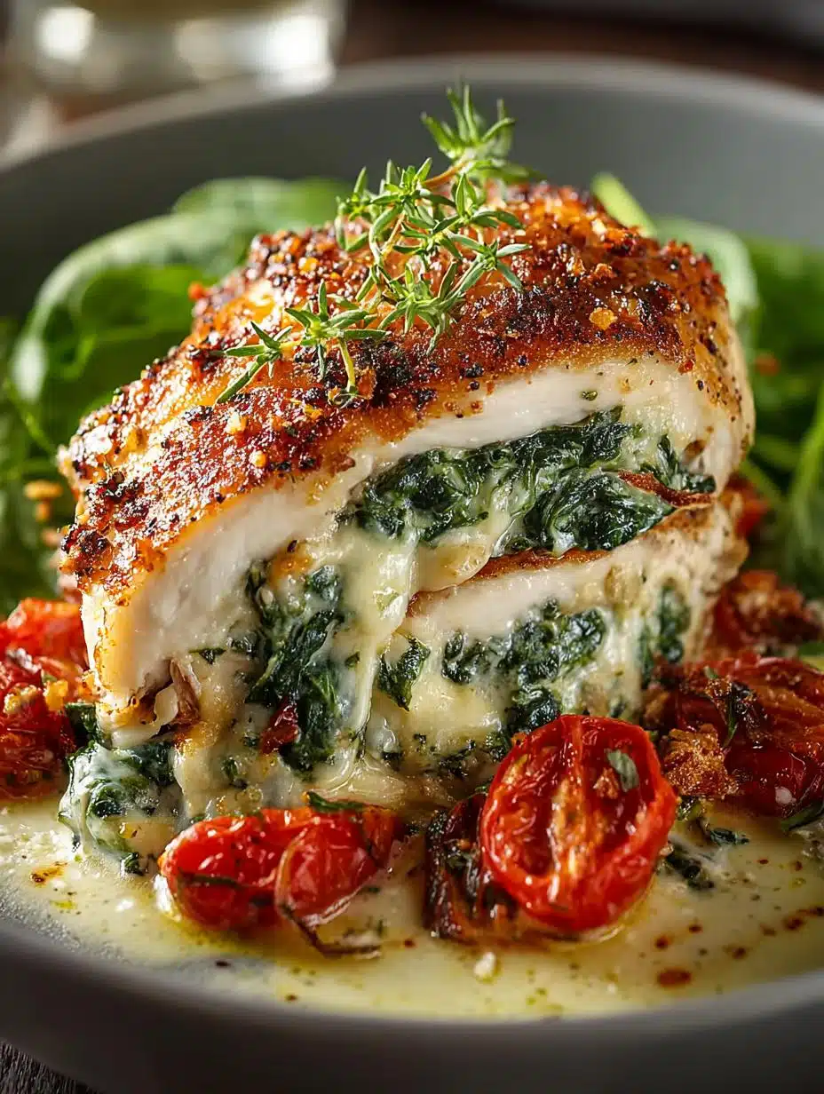 Creamy Spinach Cheese Stuffed Chicken Breasts Recipe - Creamy Spinach Cheese Stuffed - main visual representation