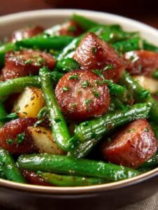 Crockpot Kielbasa Green Beans