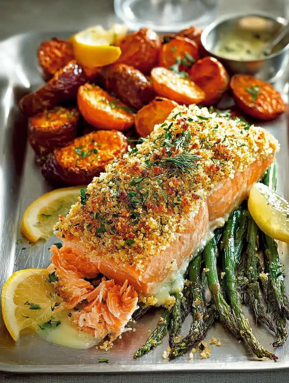 Crumbed Salmon with Sweet