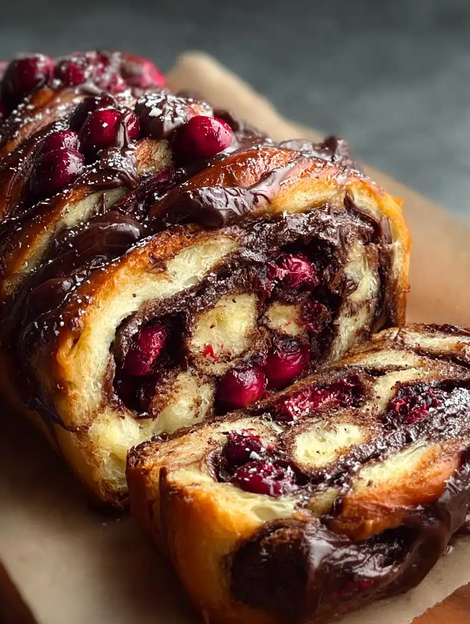 Dark Chocolate Cherry Babka