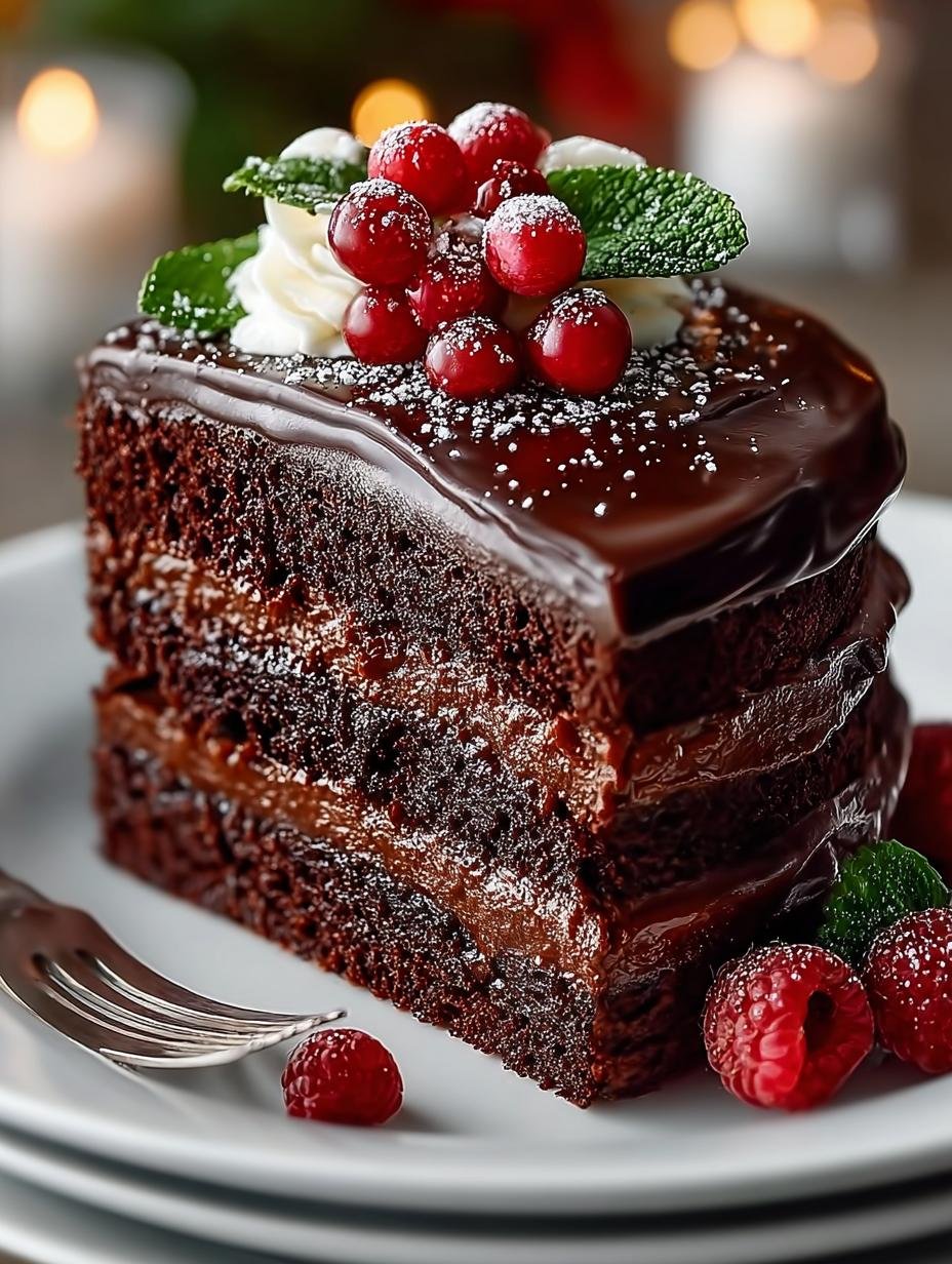 Double Chocolate Holiday Cake: A Rich Festive Delight - Double Chocolate Holiday Cake - main visual representation