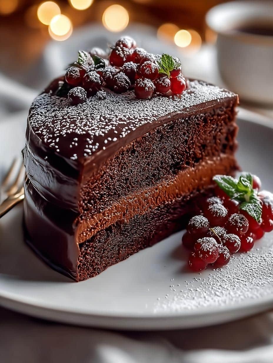 Double Chocolate Holiday Cake: A Rich Festive Delight - Double Chocolate Holiday Cake - additional detail