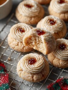 Eggnog Thumbprint Cookies