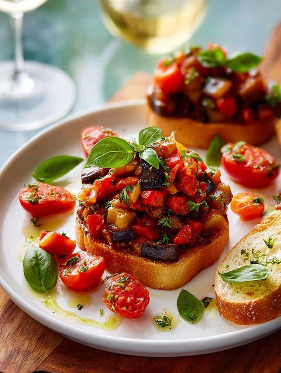 Eggplant Caponata with Basil