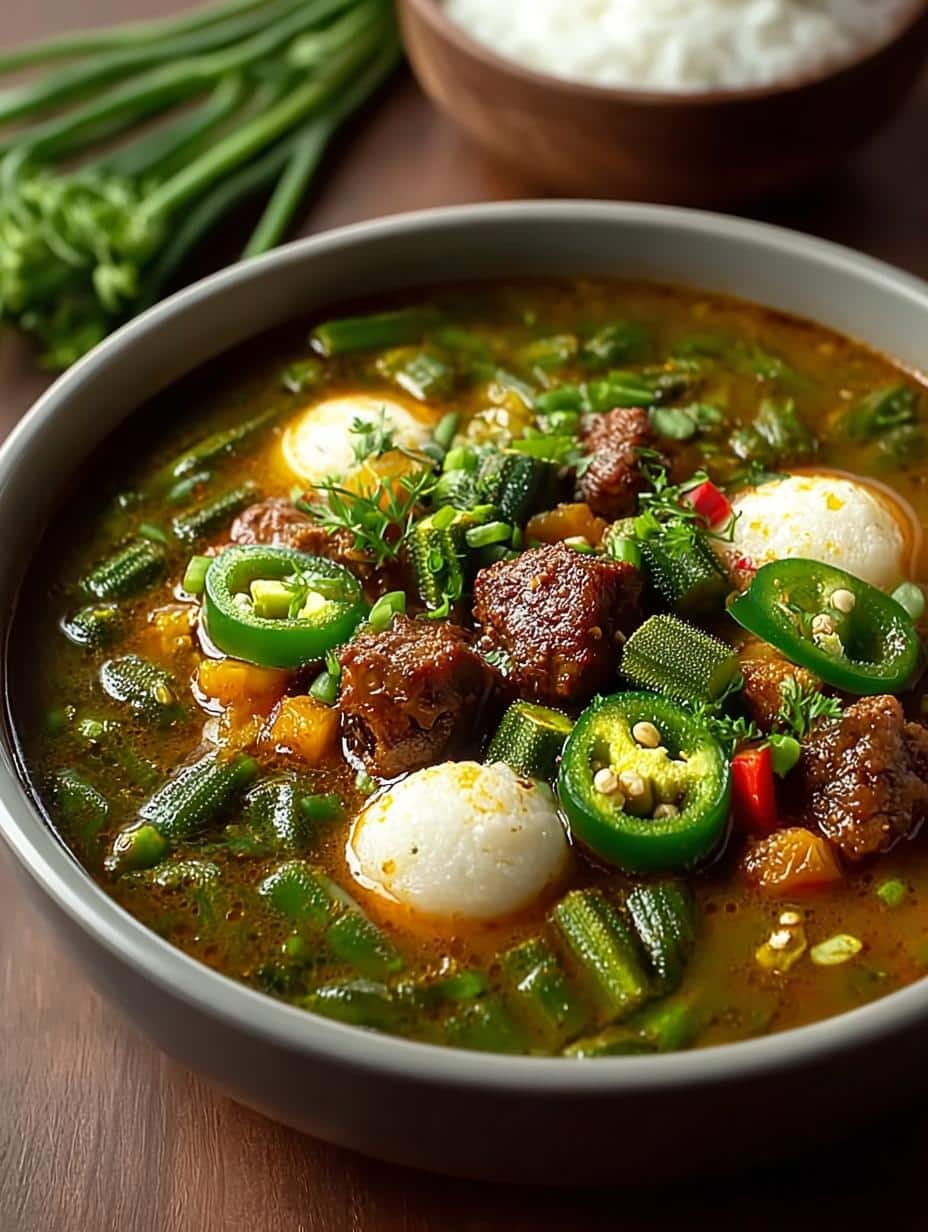 Fufu Okra Soup: A Delightful 40-Minute Recipe - Fufu Okra Soup - additional detail