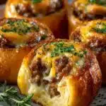 Garlic Butter Cheeseburger Rollups