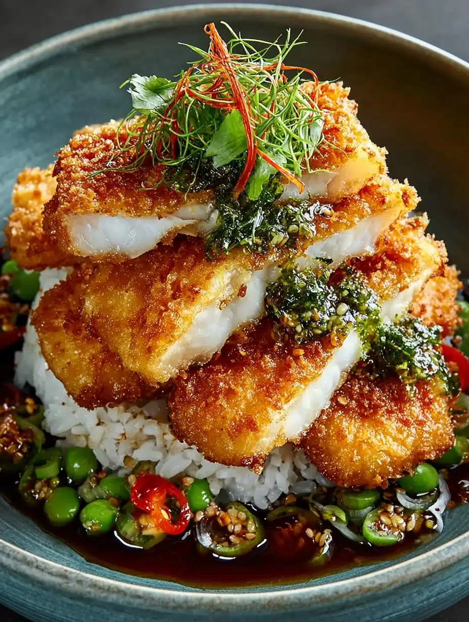 Halibut Tempura with Japanese Pickles & Spring Onion Rice 3 Halibut Tempura with Japanese Pickles & Spring Onion Rice - Halibut Tempura with Japanese - additional detail