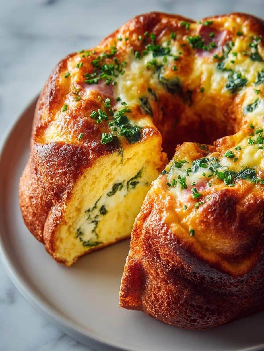 Ham Spinach Breakfast Bundt: 12 Hearty Servings to Enjoy 2 Ham Spinach Breakfast Bundt: 12 Hearty Servings to Enjoy - Ham Spinach Breakfast Bundt - main visual representation
