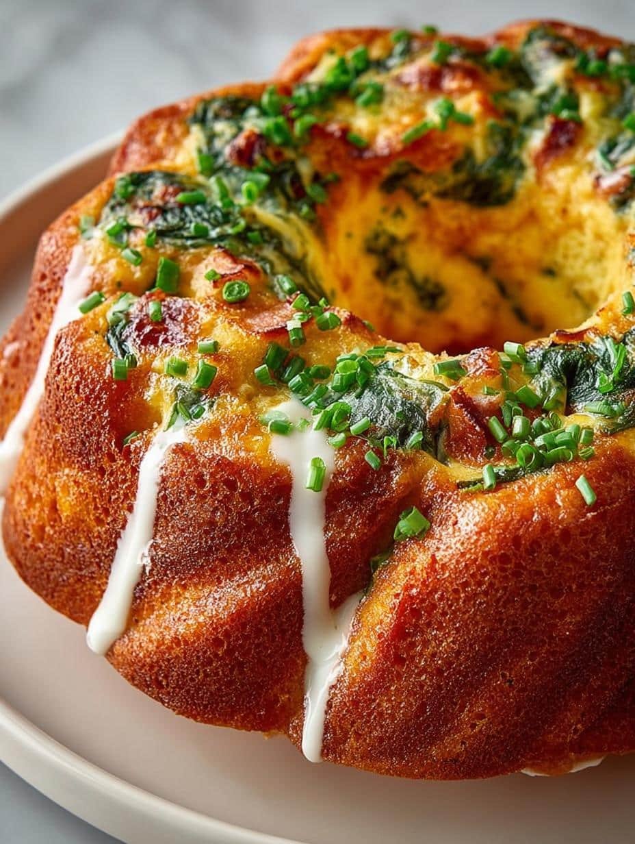 Ham Spinach Breakfast Bundt: 12 Hearty Servings to Enjoy - Ham Spinach Breakfast Bundt - additional detail