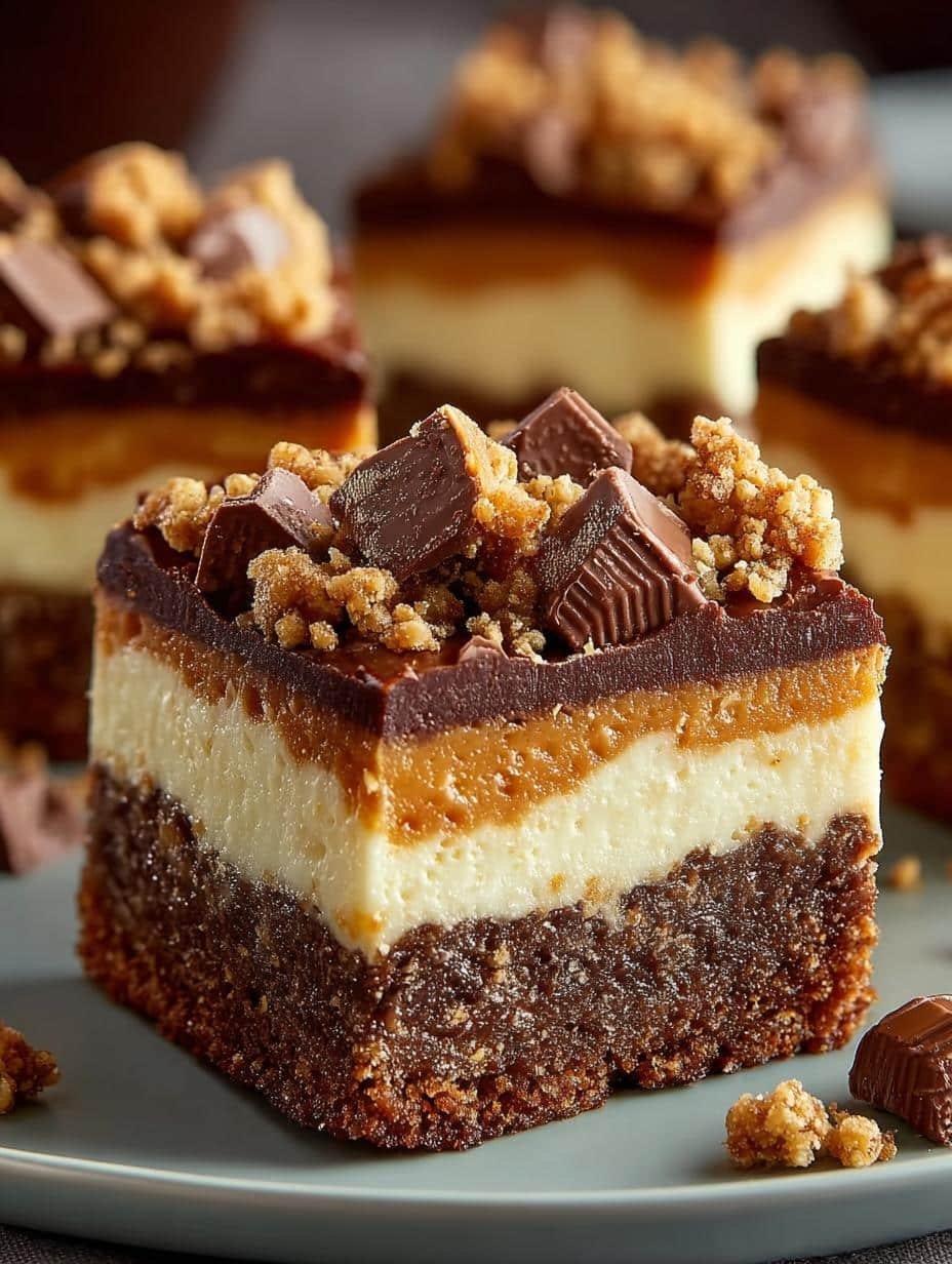 Heath Toffee Cheesecake Brownies: 5 Layers of Indulgence - Heath Toffee Cheesecake Brownies - additional detail