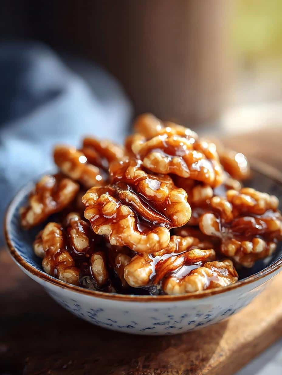 Honey Glazed Walnuts: 3 Simple Ingredients for Crunchy Joy - Honey Glazed Walnuts - additional detail