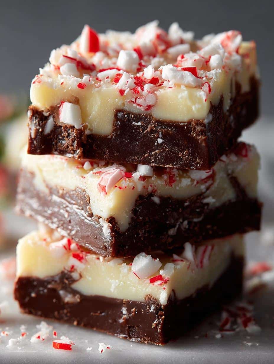 Decadent Peppermint Bark Fudge Recipe for the Holidays - Peppermint Bark Fudge - main visual representation