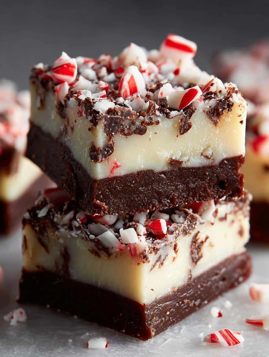 Decadent Peppermint Bark Fudge Recipe for the Holidays - Peppermint Bark Fudge - additional detail