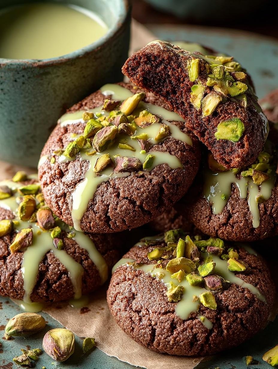 Print Pin: 12 Irresistible Chocolate Pistachio Cookies - Print Pin - main visual representation