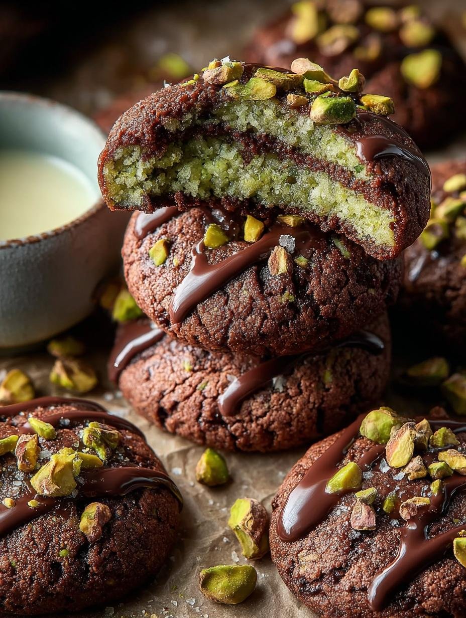 Print Pin: 12 Irresistible Chocolate Pistachio Cookies - Print Pin - additional detail