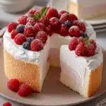 Raspberry Angel Food Cake
