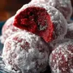 Red Velvet Snowball Cookies