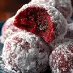 Red Velvet Snowball Cookies