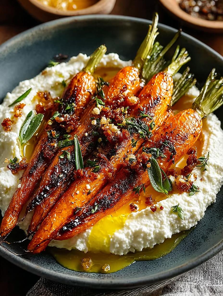 Roasted Carrots with Whipped Ricotta and Hot Honey Delight 2 Roasted Carrots with Whipped Ricotta and Hot Honey Delight - Roasted Carrots with Whipped - main visual representation