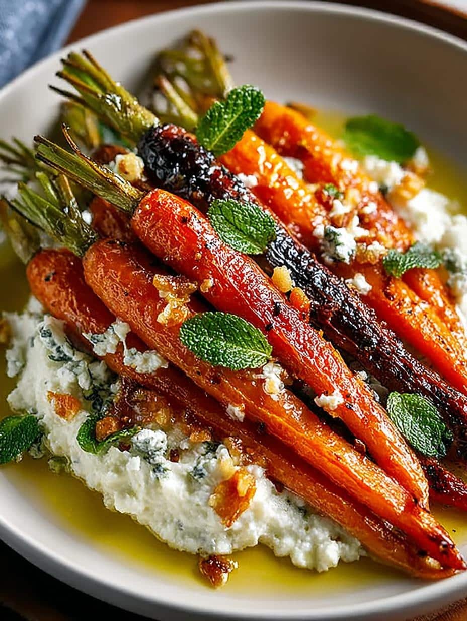 Roasted Carrots with Whipped Ricotta and Hot Honey Delight 3 Roasted Carrots with Whipped Ricotta and Hot Honey Delight - Roasted Carrots with Whipped - additional detail