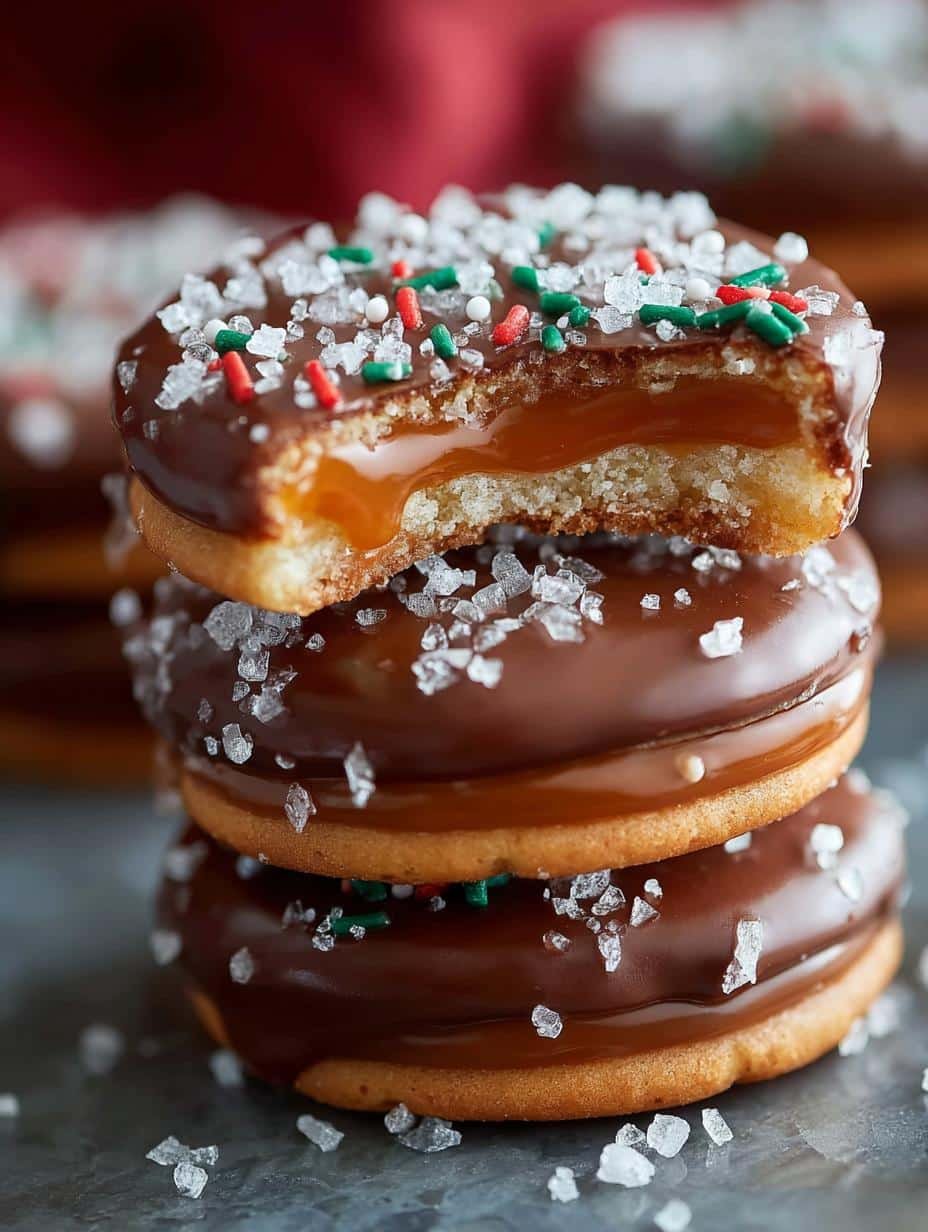 Salted Caramel Ritz Cookies