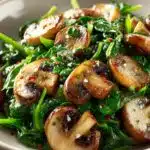 Sauteed Mushrooms with Spinach