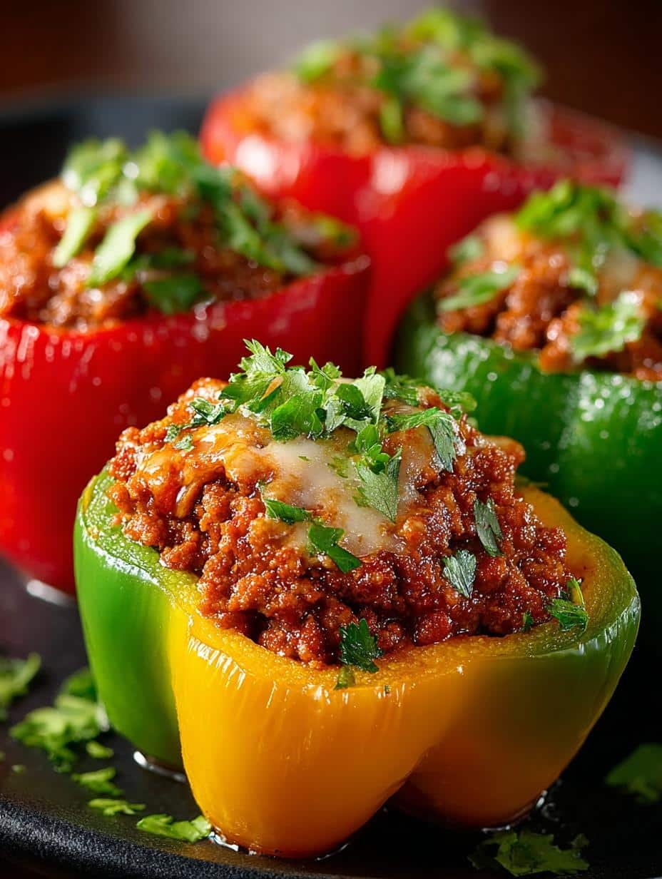 Savory Ground Turkey Peppers