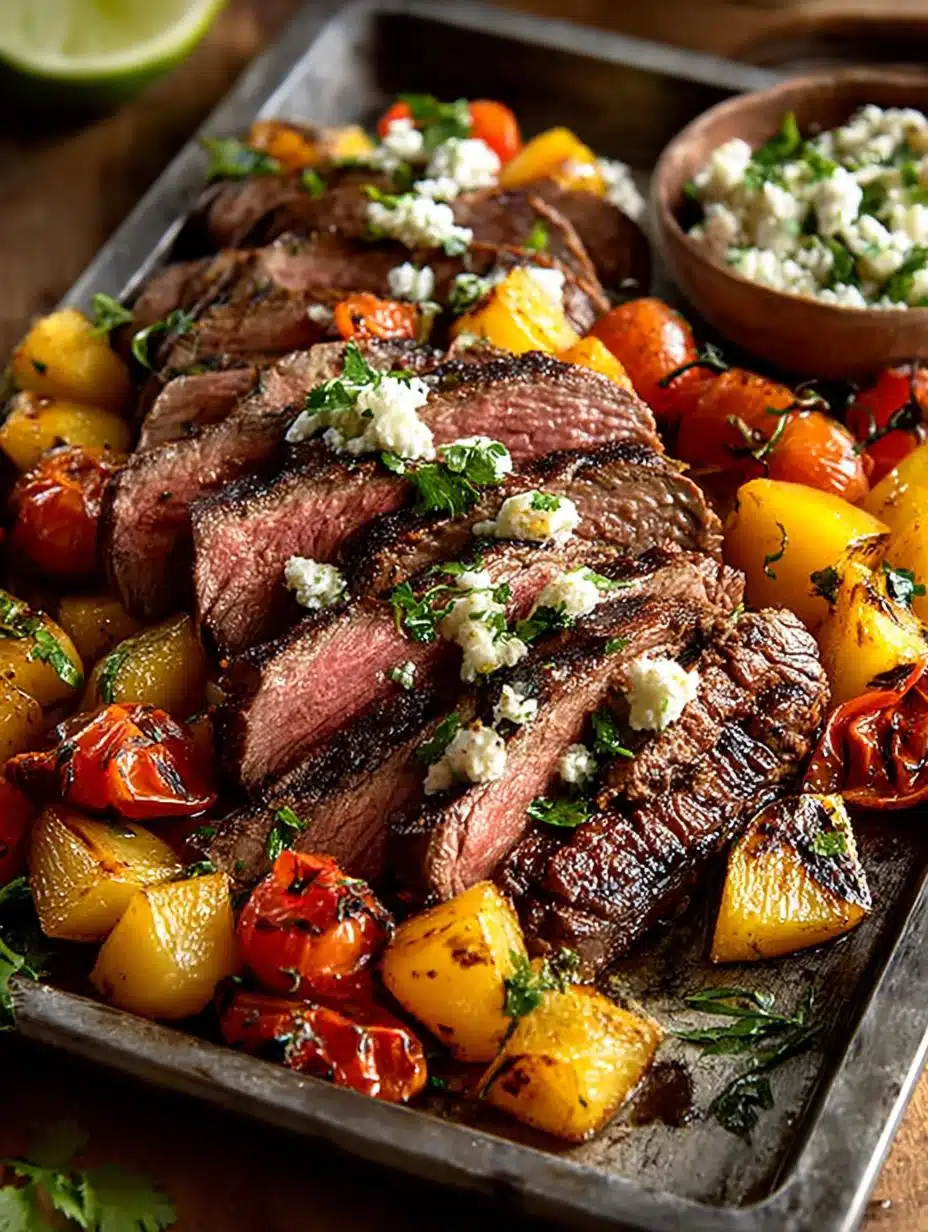 Sheet Pan Chipotle Steak Tacos with Mango Salsa Delight - Sheet Pan Chipotle Steak - main visual representation