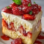 Strawberry Custard Delight Cake