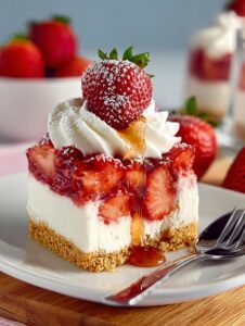 Strawberry Shortcake Cottage Cheesecake