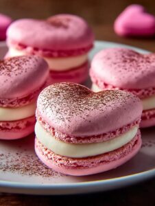 Valentines Heart Macarons