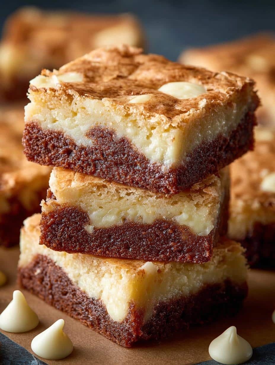 White Chocolate Brownies Fudgy